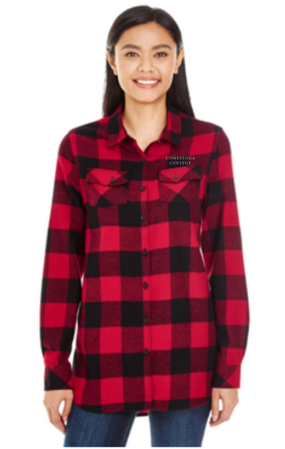 Women's Buffalo Plaid Long Sleeve Flannel Shirt